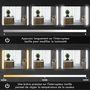 Voir la diapositive 4 : HOMCOM Miroir lumineux LED 24W antibué réglable interrupteur tactile dim. 50L x 4P x 70H cm