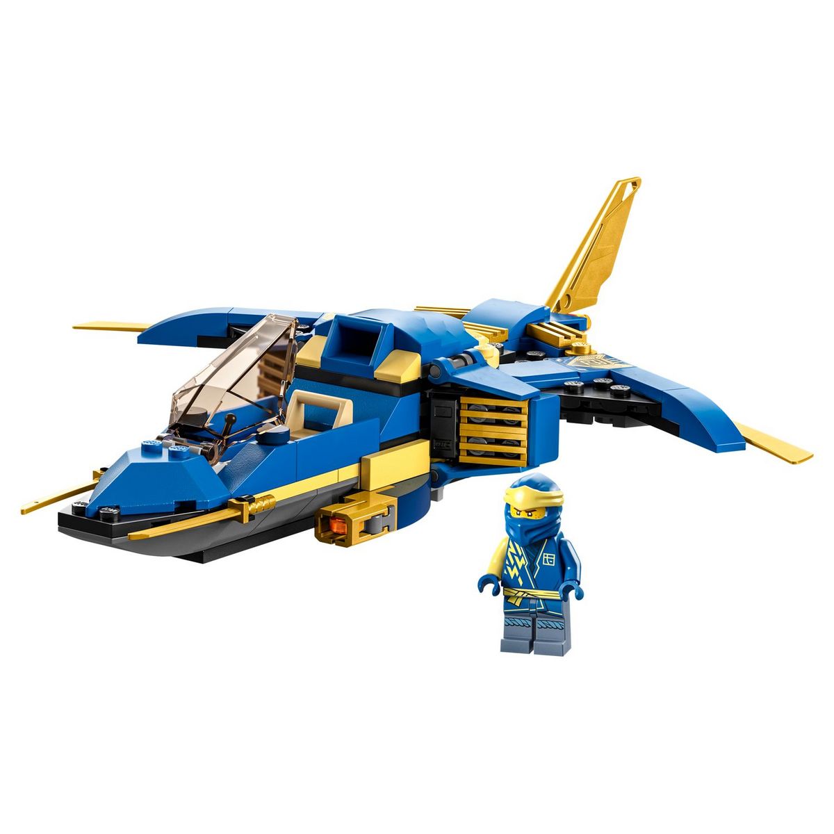 LEGO Ninjago 71784 Le Jet Supersonique de Jay &ndash; Évolution, Jouet de Ninja Évolutif, Construction Avion