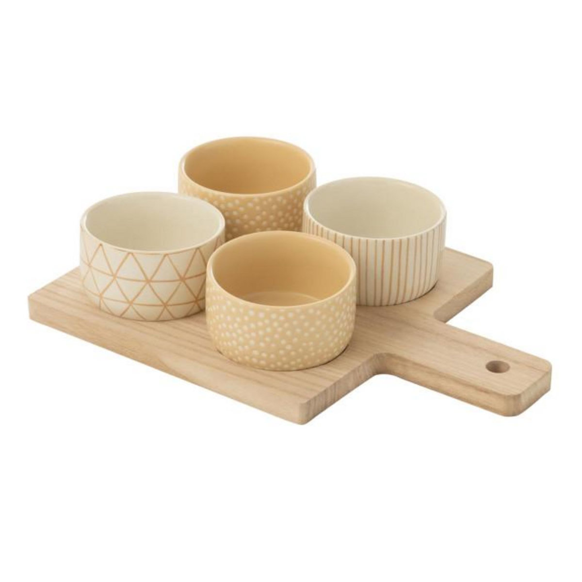 Paris Prix Service Apéritif 5 Pièces  Avery  31cm Crème & Blanc