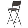 Voir la diapositive 4 : VIDAXL Chaise de bar pliable lot de 2 PEHD et acier Aspect de rotin
