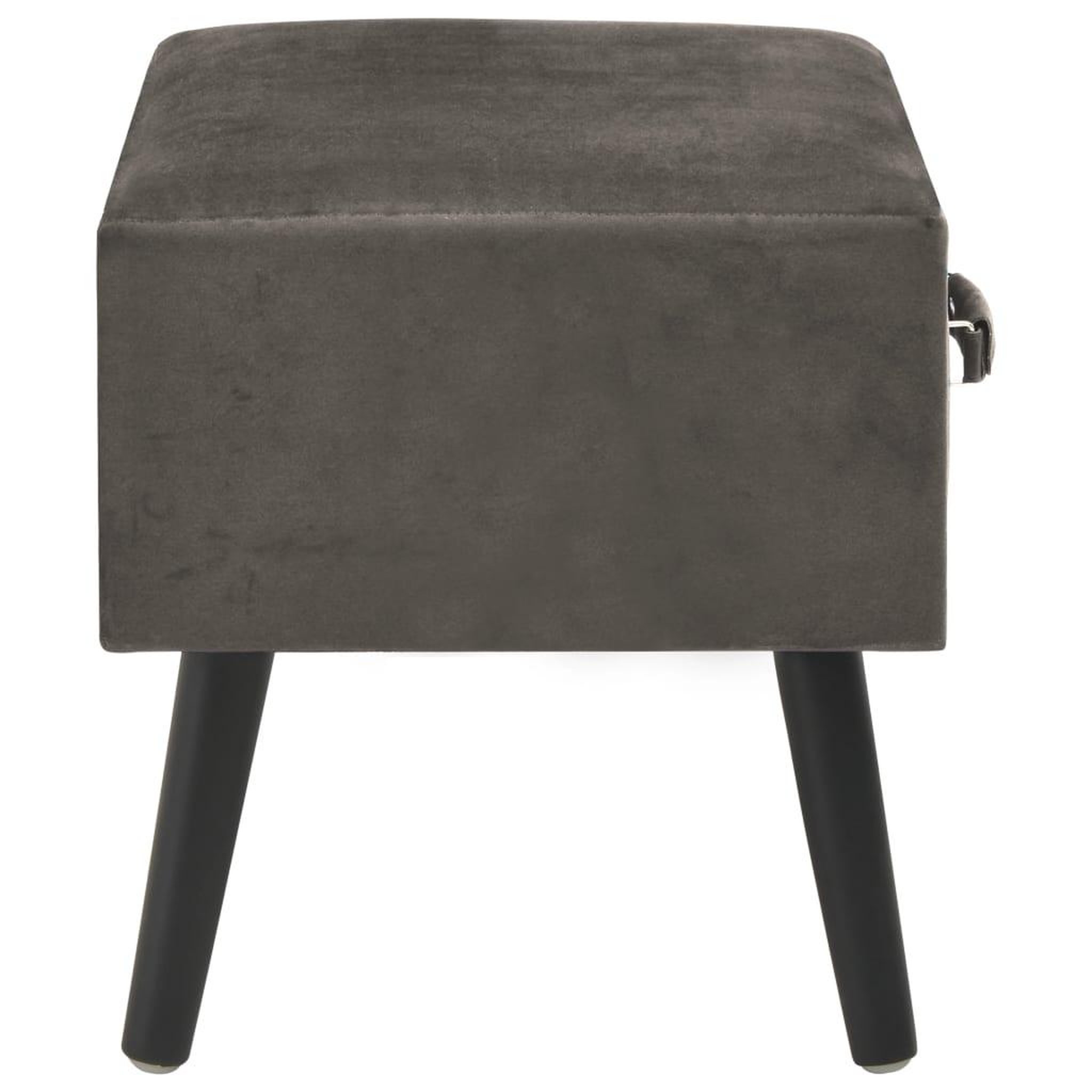 Voir la diapositive 5 : VIDAXL Table de chevet Gris 40x35x40 cm Velours
