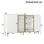 Voir la diapositive 3 : MERAX Buffet 4 porte(s) 0 tiroir(s) - 150 cm blanc mdf