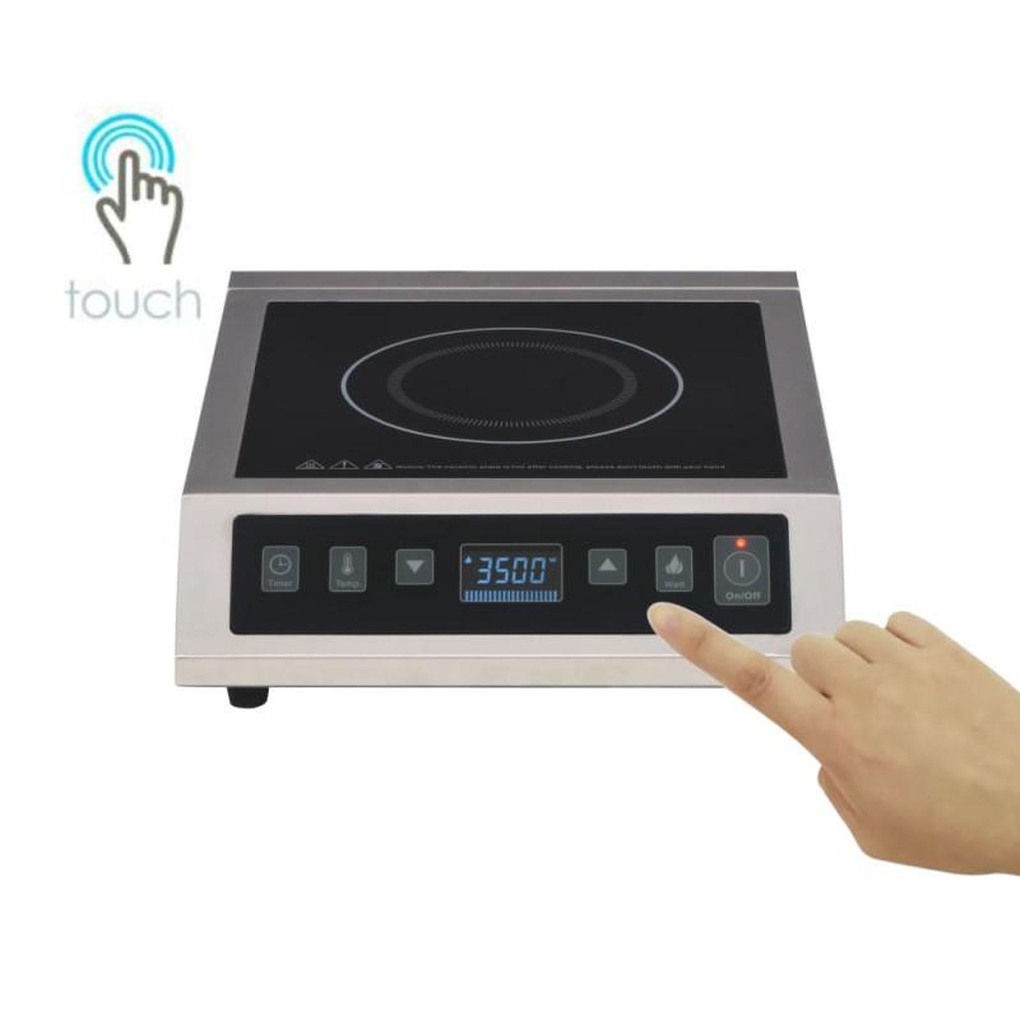 Voir la diapositive 5 : VIDAXL Table de cuisson à induction électrique et écran tactile 3500 W