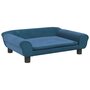 Voir la diapositive 2 : VIDAXL Lit pour chien bleu 70x48x22 cm velours