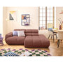 Voir la diapositive 1 : LISA DESIGN Matera - canapé d'angle droit 3 places avec têtières réglables en tissu texturé