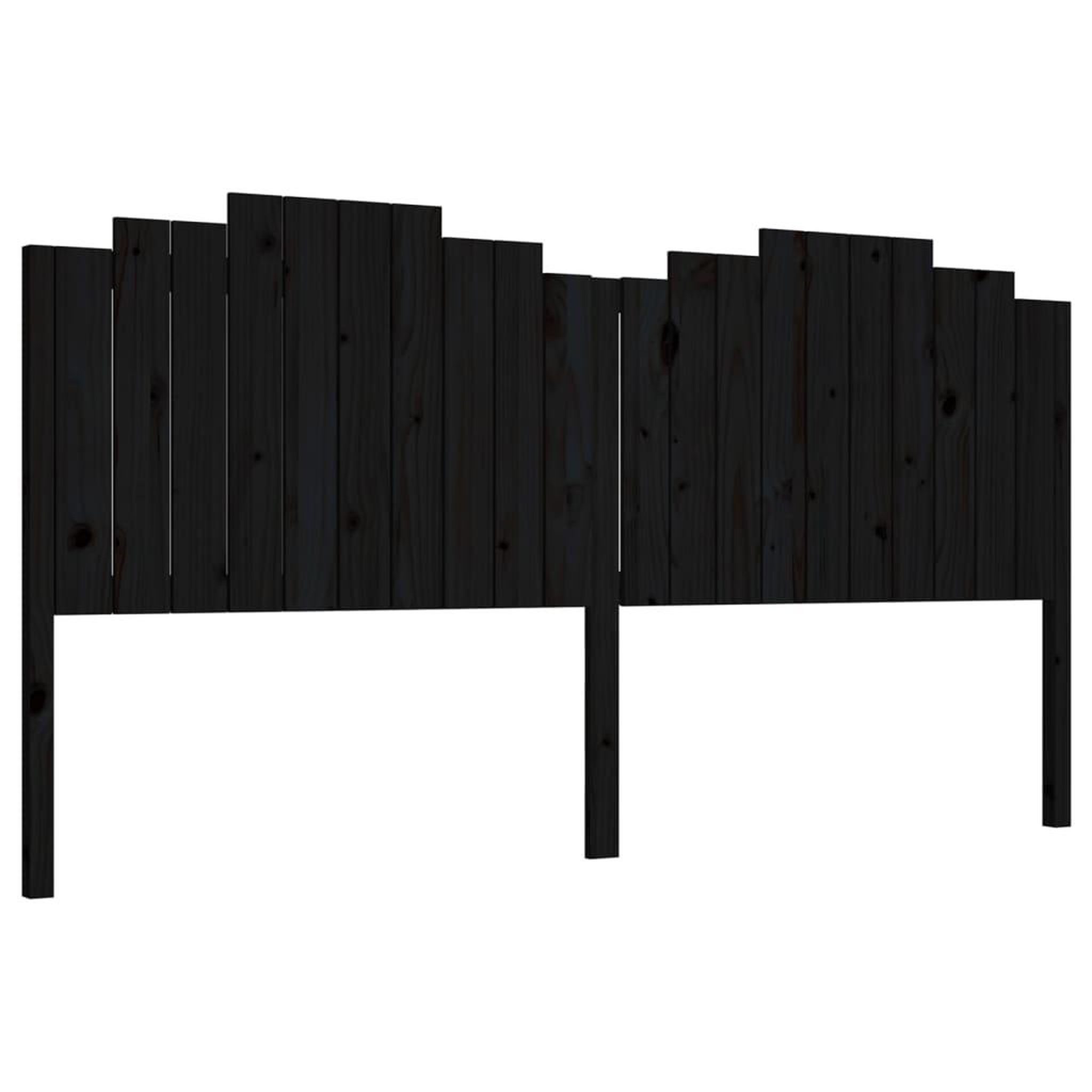 Voir la diapositive 2 : VIDAXL Tete de lit Noir 206x4x110 cm Bois massif de pin