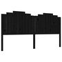 Voir la diapositive 2 : VIDAXL Tete de lit Noir 206x4x110 cm Bois massif de pin
