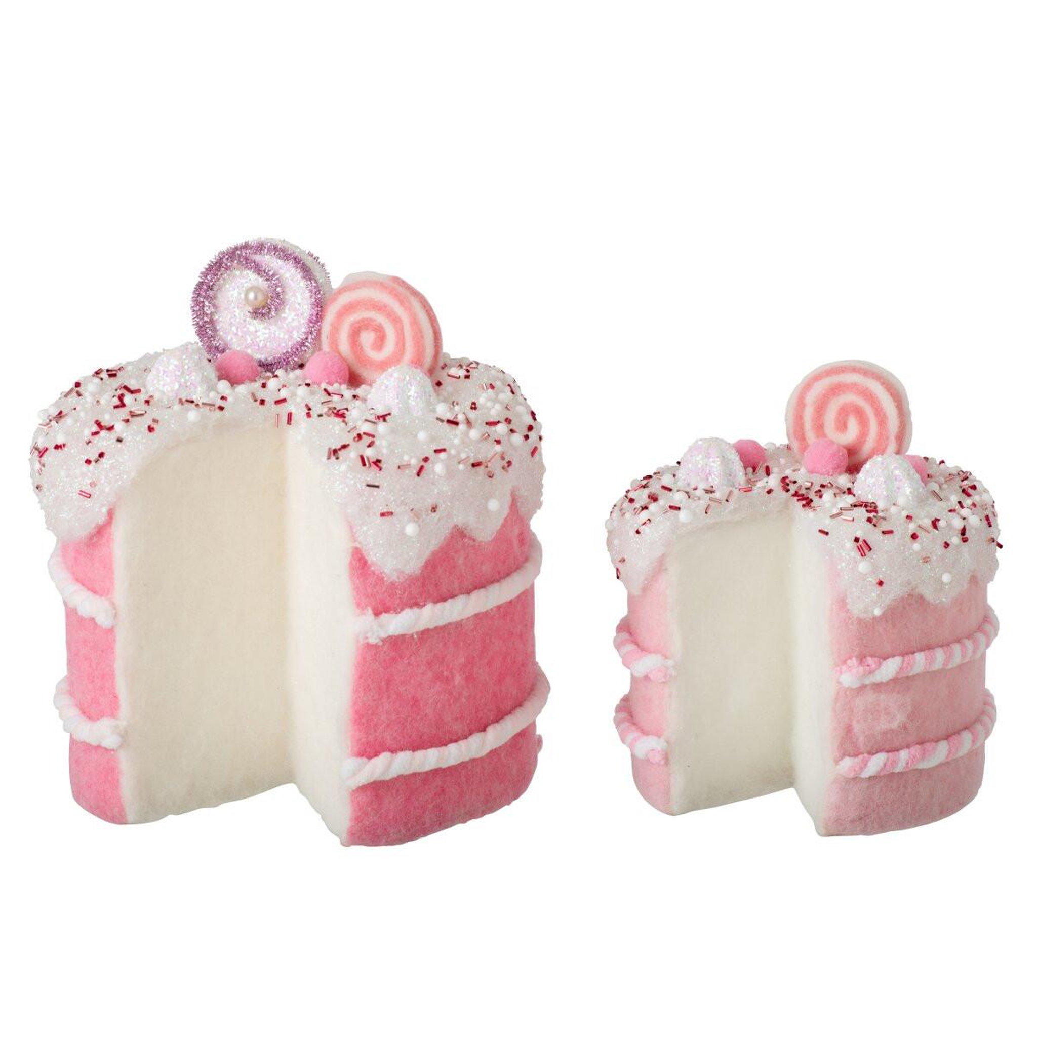Voir la diapositive 4 : J-LINE Gâteau déco en laine  nils  23cm rose