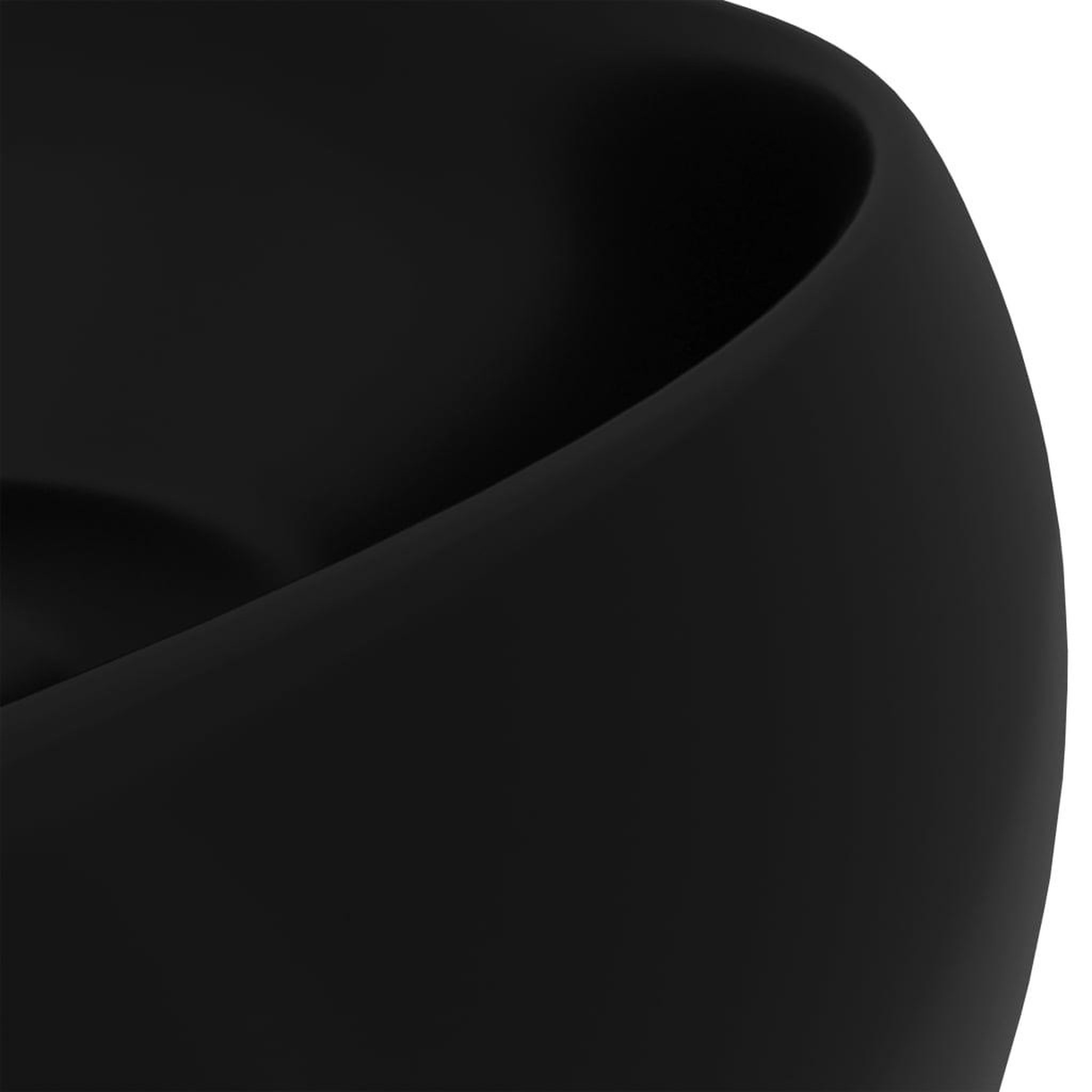 Voir la diapositive 5 : VIDAXL Lavabo rond de luxe Noir mat 40x15 cm Ceramique
