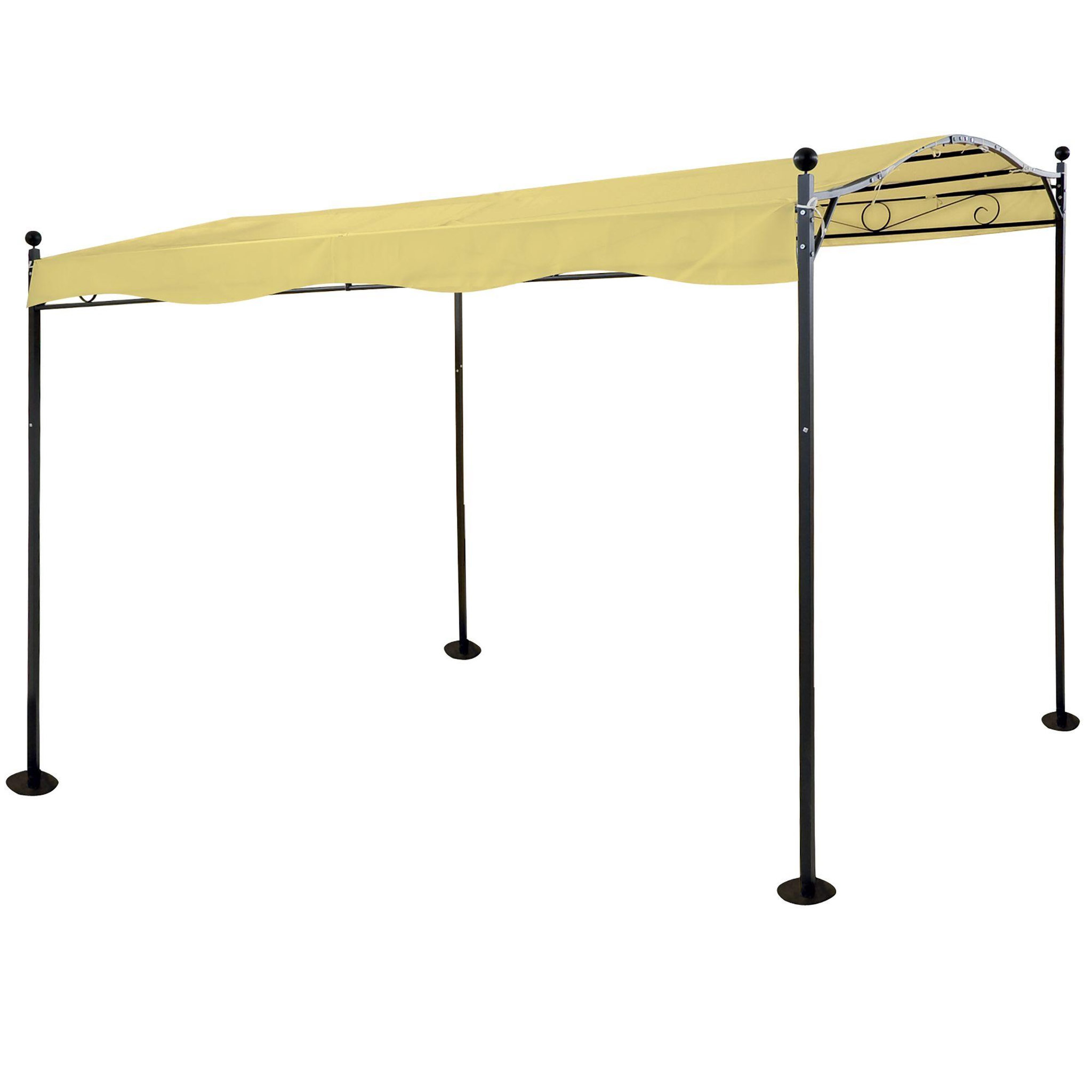 Voir la diapositive 3 : WERKAPRO Toile de pergola crème 3 x 2,5m 180g/m2