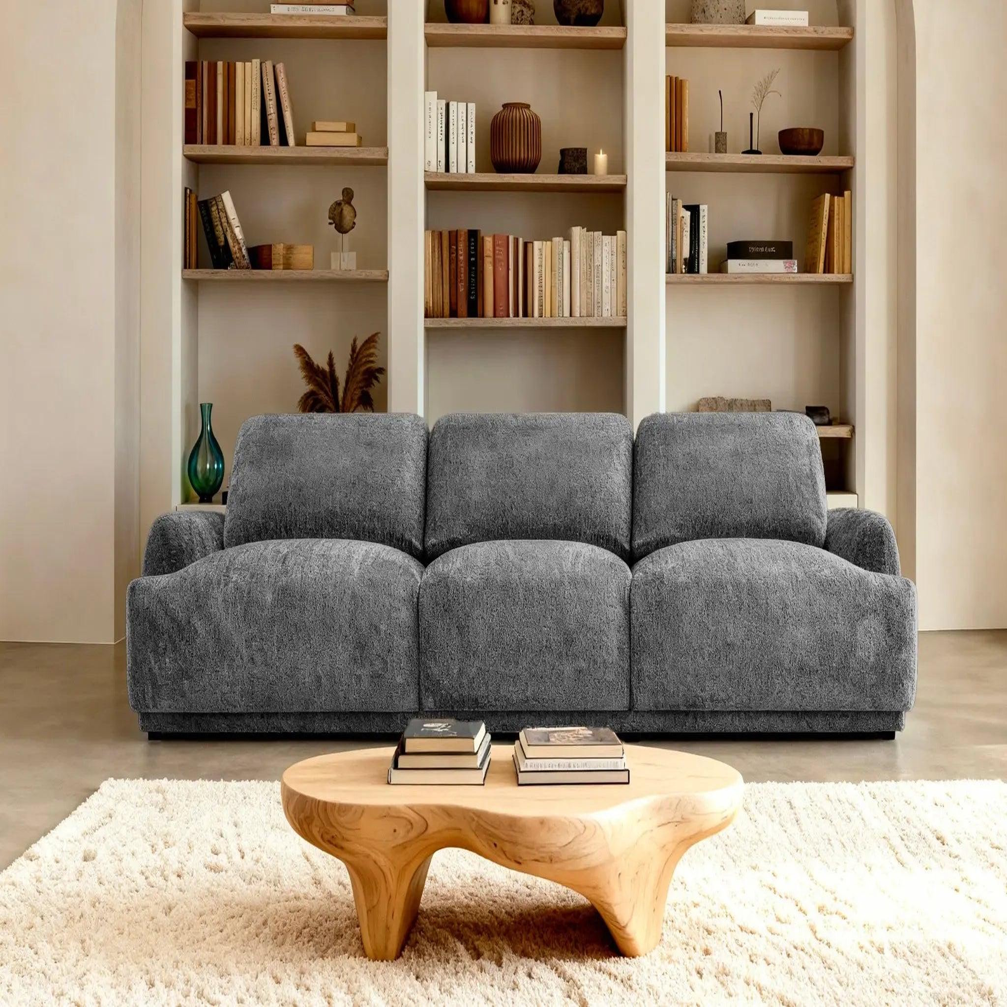 Voir la diapositive 3 : CASANOVA PARIS Rosalie - canapé droit tissu chenille 3 places