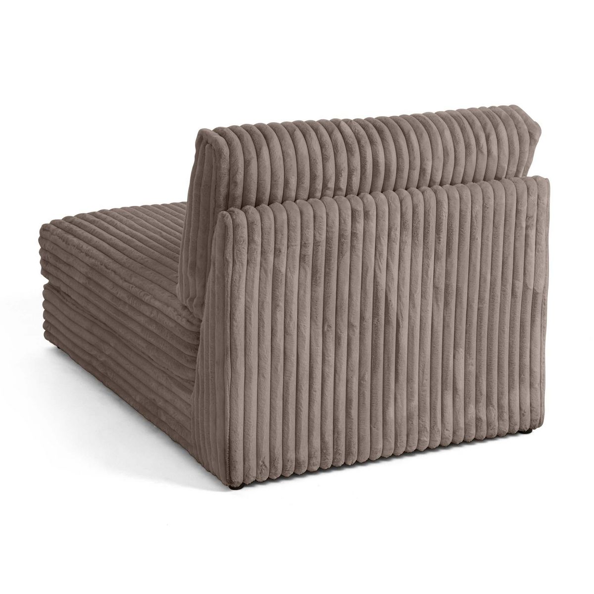 LISA DESIGN Jasper - module méridienne - en fausse fourrure côtelée