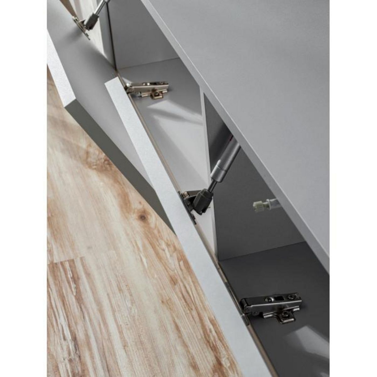 Paris Prix Ensemble Meuble TV Design  Verti  220cm Gris & Naturel