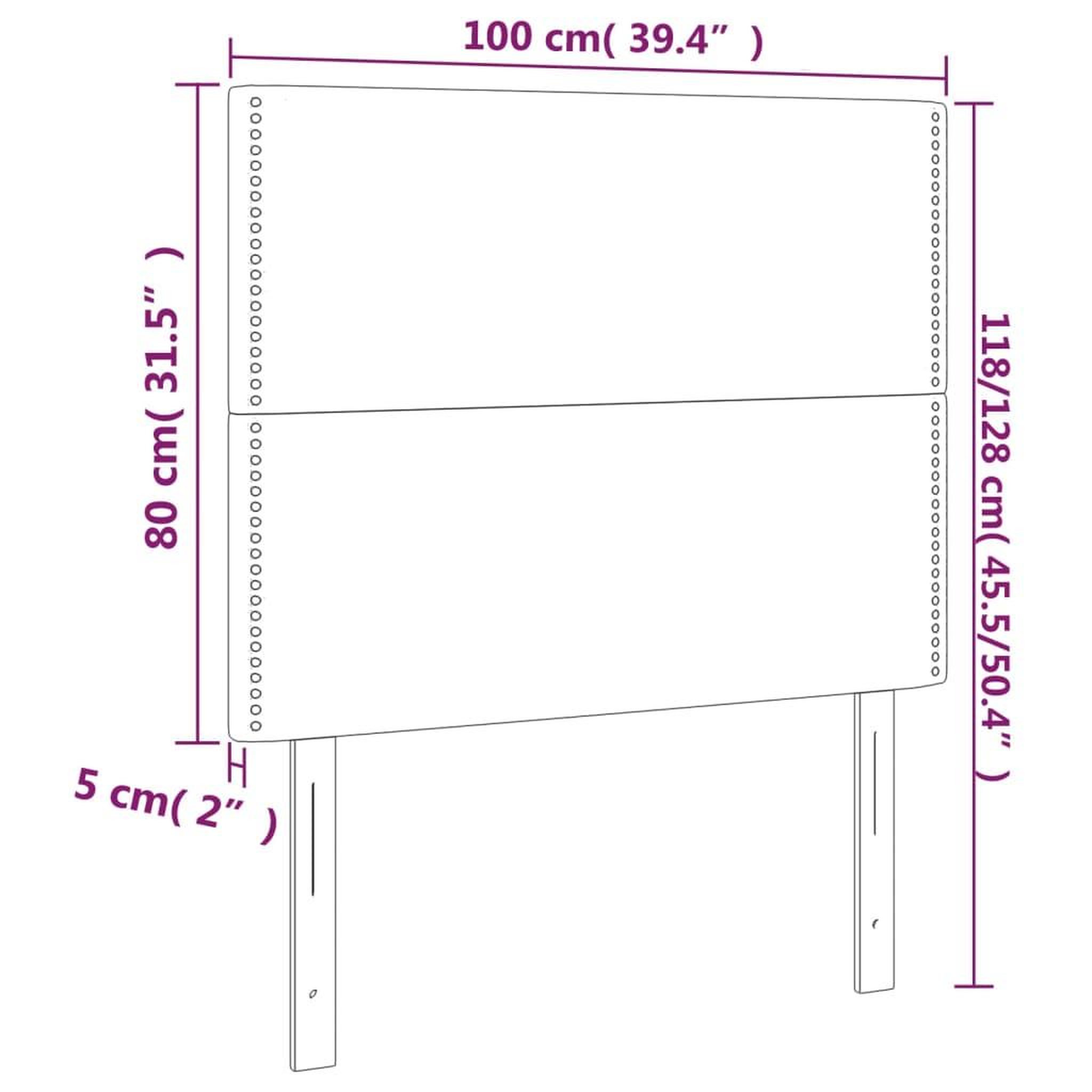 Voir la diapositive 6 : VIDAXL Tetes de lit 2 pcs Cappuccino 100x5x78/88 cm Similicuir
