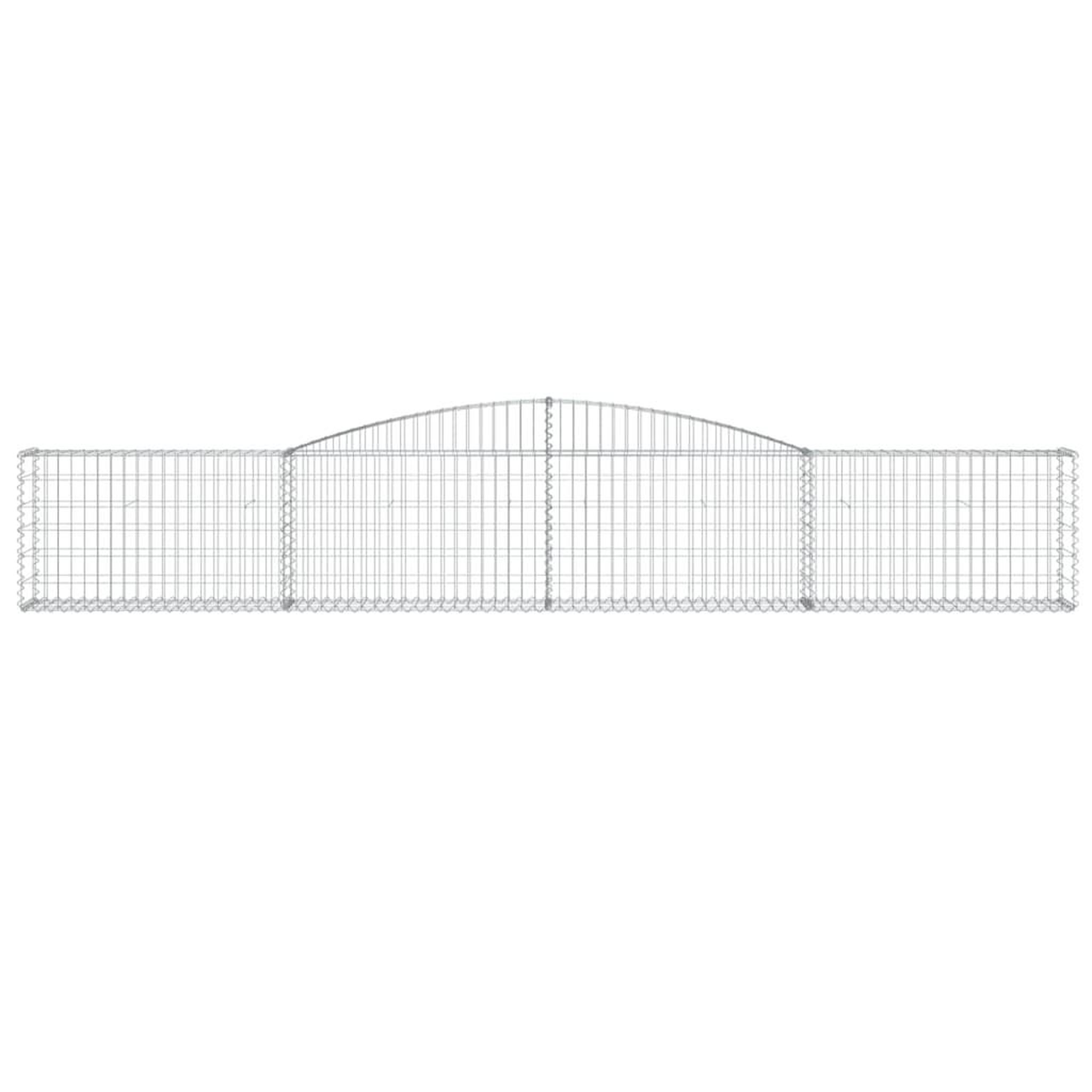 Voir la diapositive 4 : VIDAXL Paniers a gabions arques 2 pcs 400x30x60/80 cm Fer galvanise
