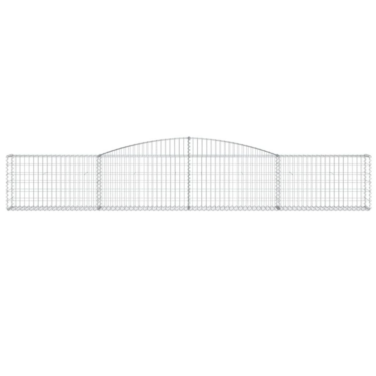 VIDAXL Paniers a gabions arques 2 pcs 400x30x60/80 cm Fer galvanise