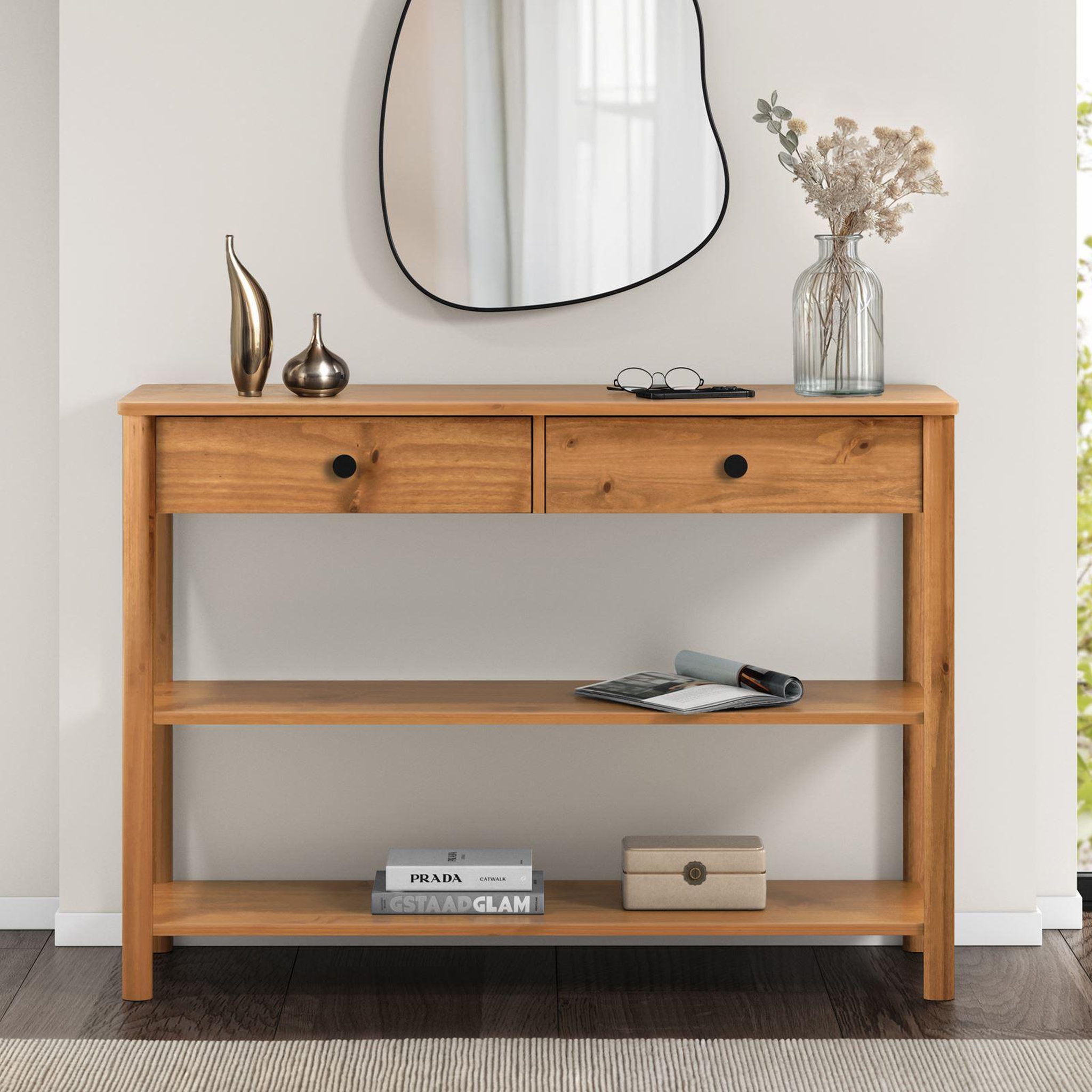 Voir la diapositive 2 : IDIMEX Table console d'entrée APOANA L 110 cm en bois