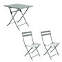 Voir la diapositive 1 : HESPERIDE Ensemble table de jardin pliante + 2 chaises Greensboro - Vert olive