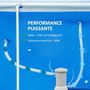 Voir la diapositive 4 : OUTSUNNY Pompe de filtration épurateur à cartouche pour piscine hors sol 3785 L/h 90 W blanc