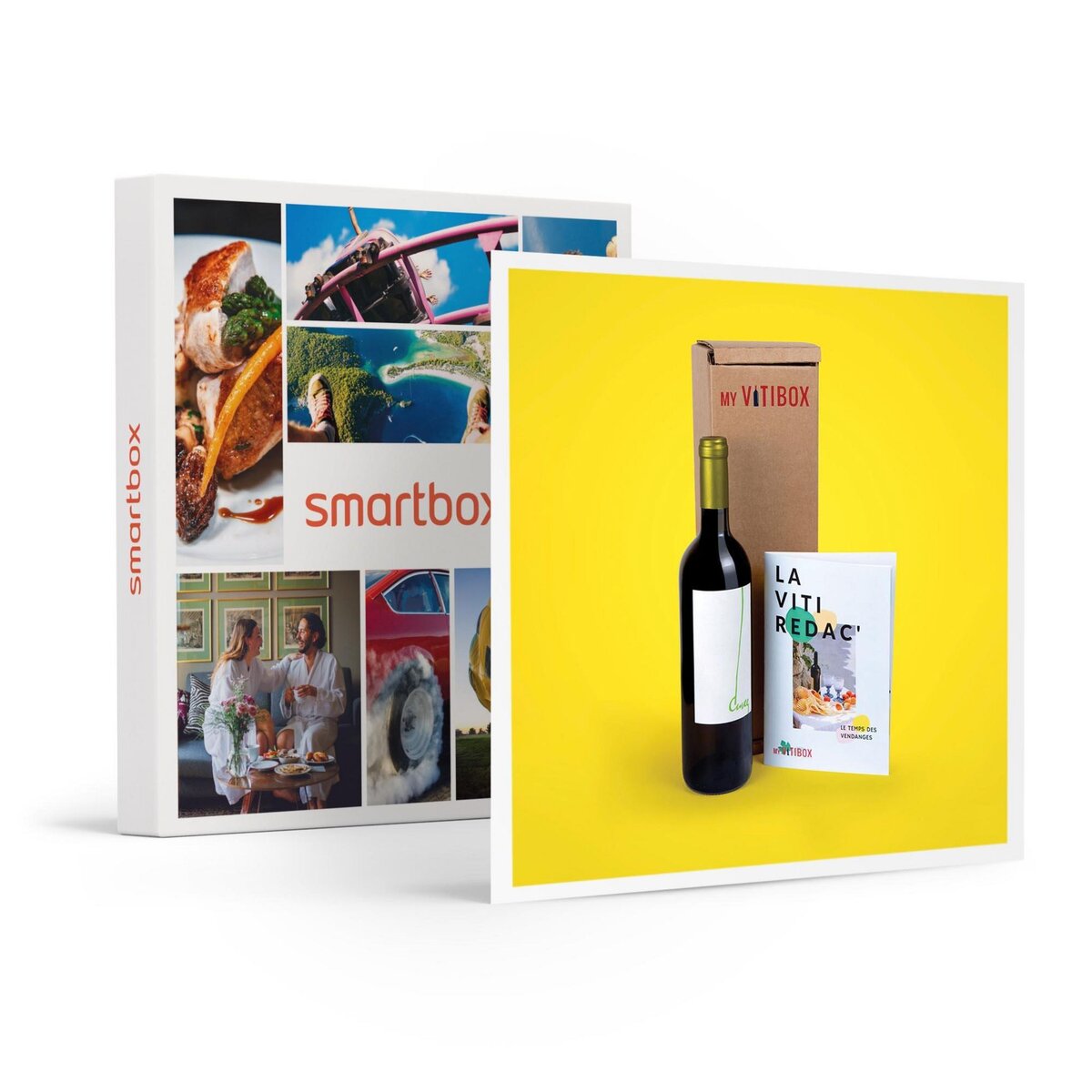 Smartbox Box œnologique : bouteille de vin et livret de dégustation -  Coffret Cadeau Gastronomie pas cher 