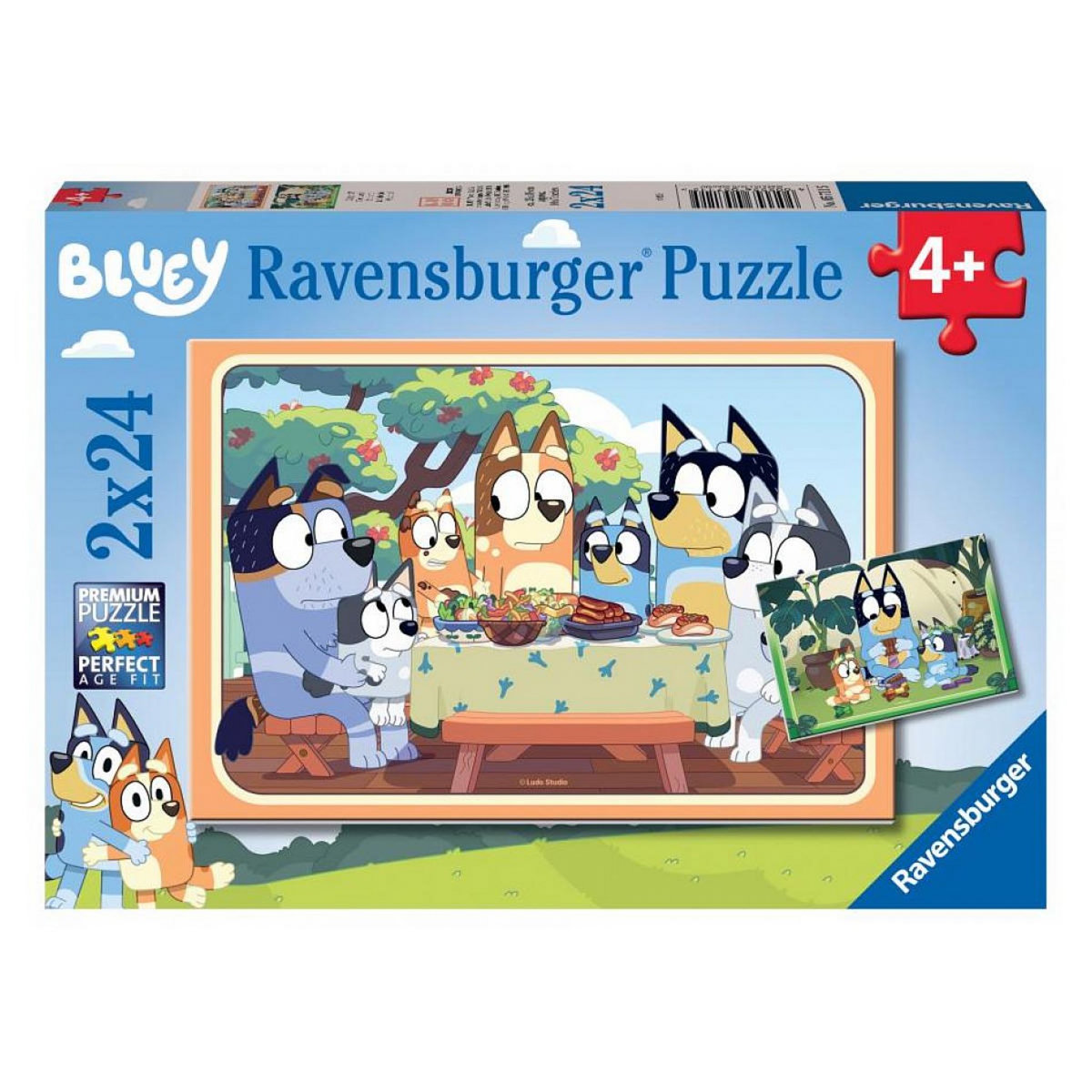 RAVENSBURGER Puzzles 2x24 p - c est parti avec bluey !