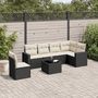 Voir la diapositive 1 : VIDAXL Salon de jardin 7 pcs avec coussins noir resine tressee