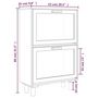 Voir la diapositive 6 : VIDAXL Armoire a chaussures Marron 52x25x80 cm Bois d'ingenierie/rotin