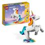 Voir la diapositive 2 : LEGO Creator 31140 - La licorne magique, Jouet Transformable, Hippocampe en Paon en Arc-en-Ciel avec Licorne