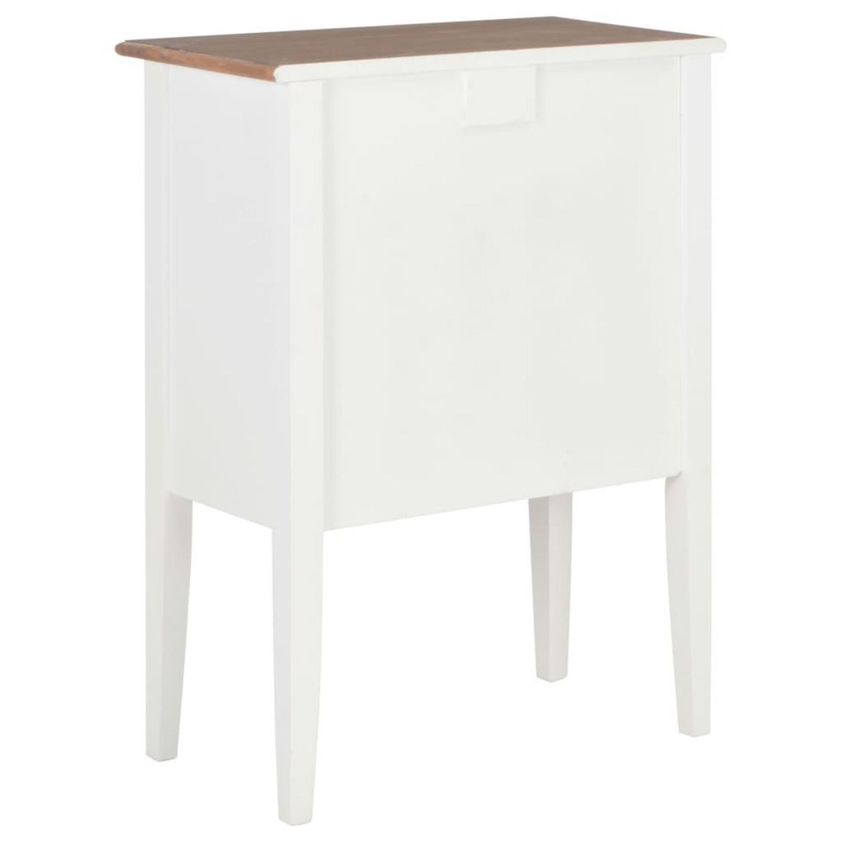 VIDAXL Buffet Blanc 54x30x80 cm Bois massif