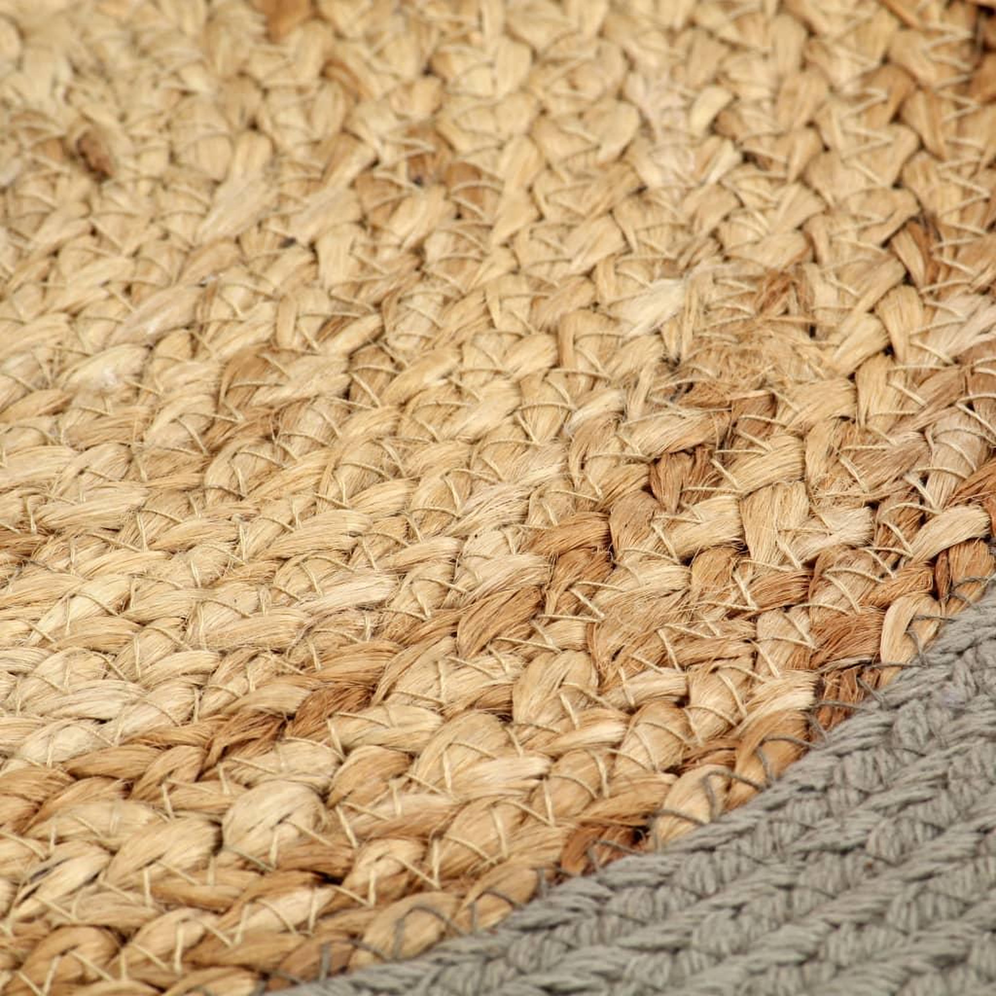 Voir la diapositive 4 : VIDAXL Napperons 6 pcs Naturel et gris 38 cm Jute et coton