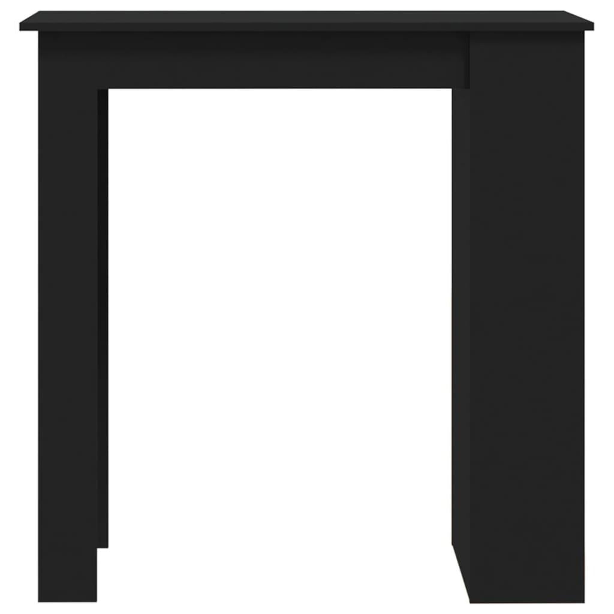 Voir la diapositive 5 : VIDAXL Table de bar et rangement Noir 102x50x103,5cm Bois d'ingenierie