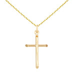 L'ATELIER D'AZUR Collier - Médaille Croix Or Jaune - Chaine Dorée Offerte