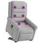 Voir la diapositive 2 : VIDAXL Fauteuil inclinable de massage electrique gris nuage tissu