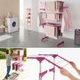 Voir la diapositive 3 : ID MARKET Séchoir à linge vertical pliable 3 niveaux MAXIMA capacité 20M rose
