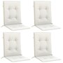 Voir la diapositive 3 : VIDAXL Coussins de chaise a dossier bas lot de 4 creme melange tissu