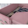  Miuform charming - canapé 3 places convertible - couchage quotidien - avec coffre - en tissu -