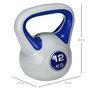 Voir la diapositive 3 : HOMCOM Kettlebell 12 Kg - haltère boule - poignée ergonomique - PU gris bleu