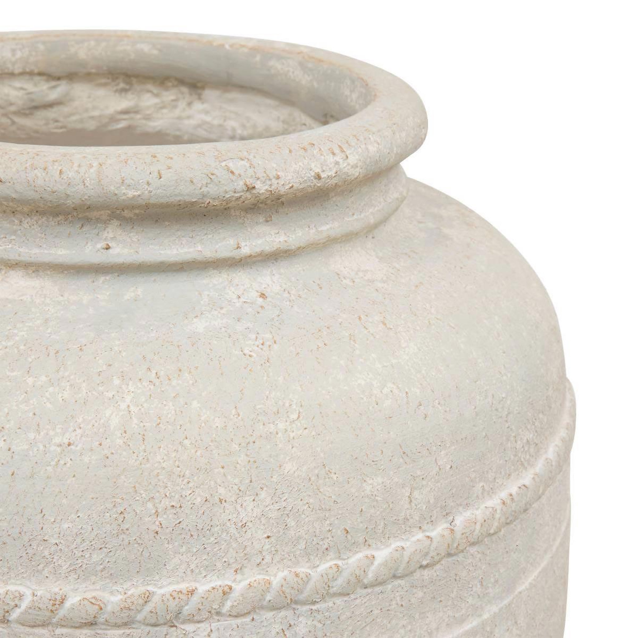 Voir la diapositive 2 : ATMOSPHERA Vase déco jarre  romia  46cm beige