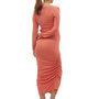 Voir la diapositive 2 : MAMALICIOUS Robe D'allaitement Corail Femme Mamalicious Trinity