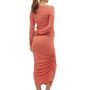 Voir la diapositive 2 : MAMALICIOUS Robe D'allaitement Corail Femme Mamalicious Trinity