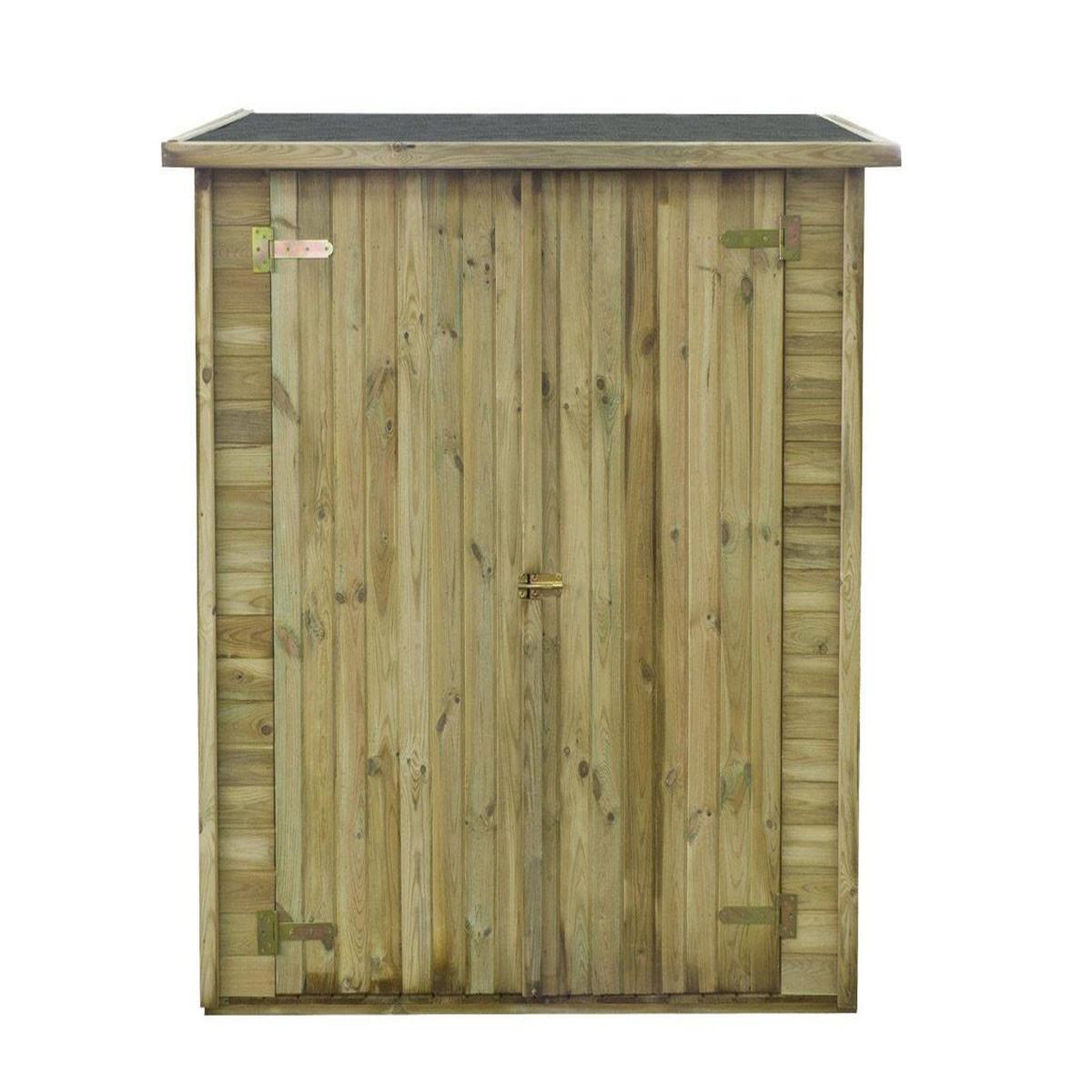Voir la diapositive 3 : Habitat et Jardin Abri jardin bois adossable  lipki   - 1.79 x 0.9 x 1.78/1.87 m  - 1.61 m² - 12 mm - avec plancher