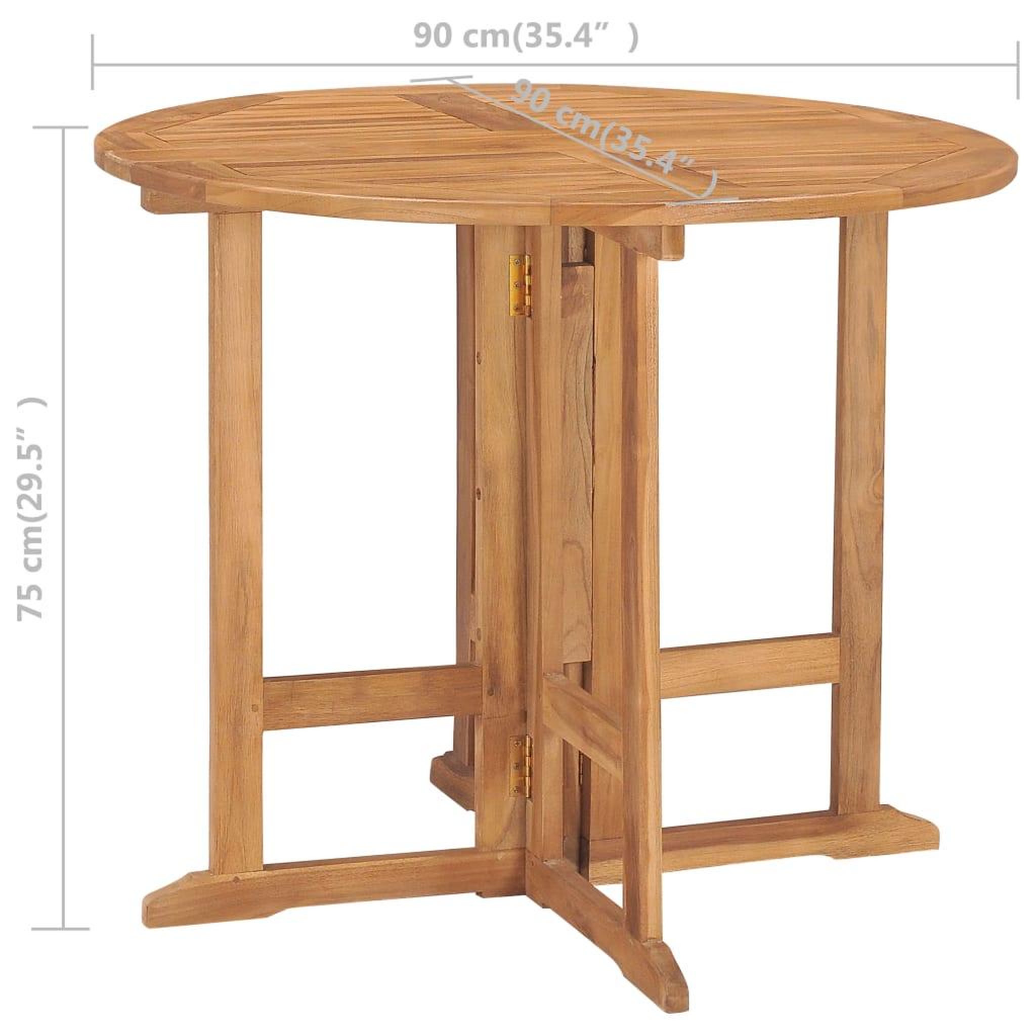 Voir la diapositive 6 : VIDAXL Ensemble a manger d'exterieur pliable 5 pcs Bois solide de teck