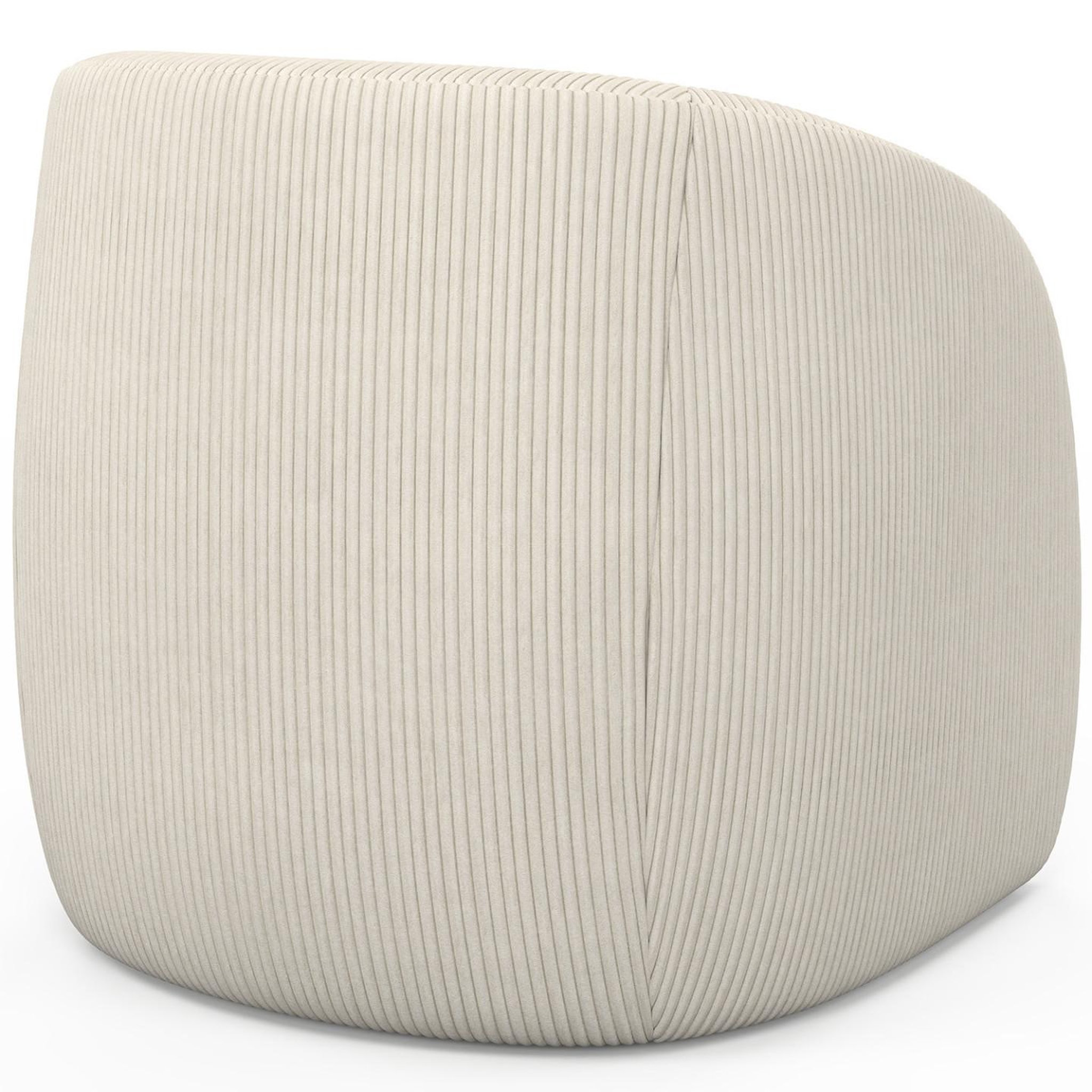 Voir la diapositive 4 : ID MARKET Fauteuil cori en velours côtelé beige