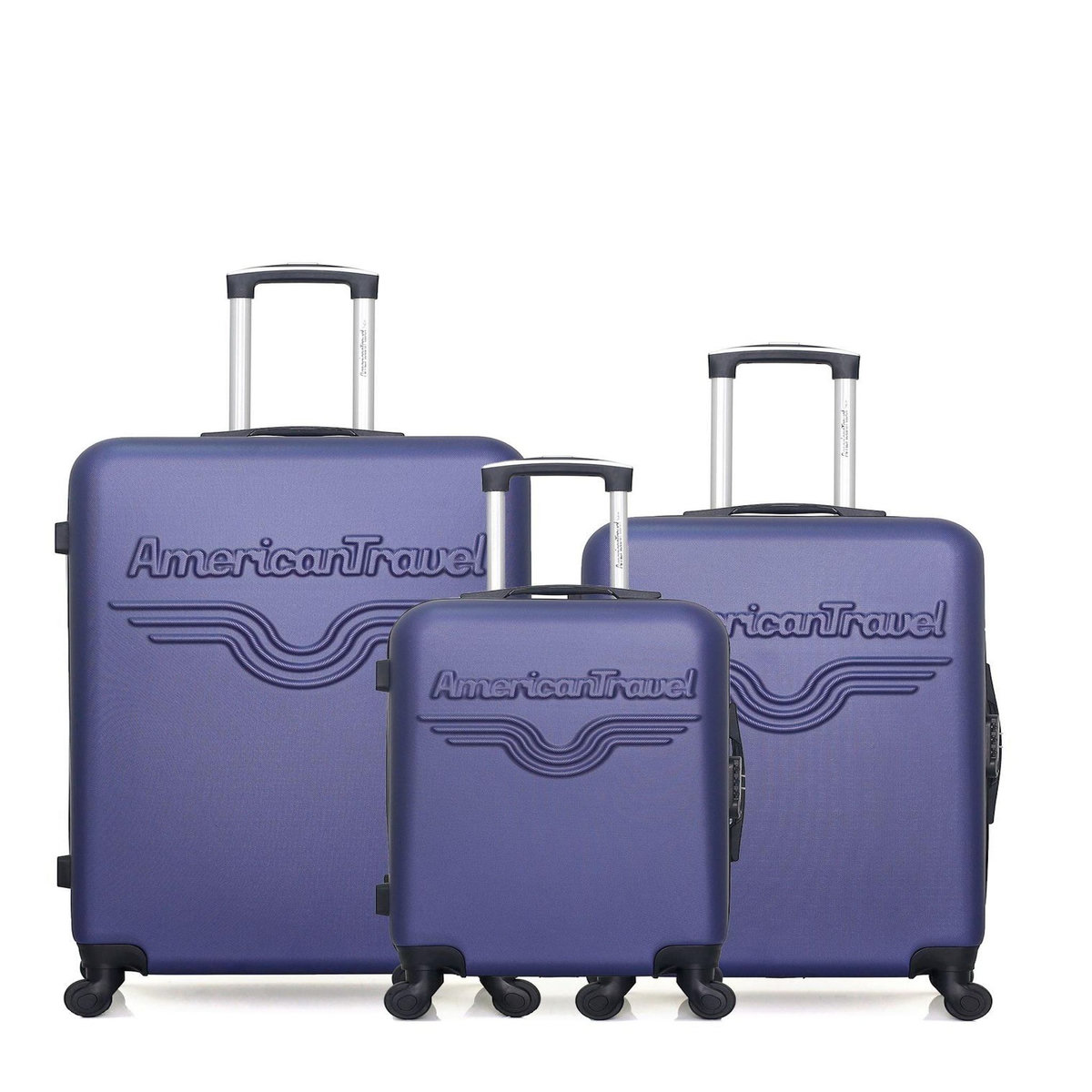 AMERICAN TRAVEL AMERICAN TRAVEL - LOT DE 3 - Valises grand format, weekend et cabine CHELSEA