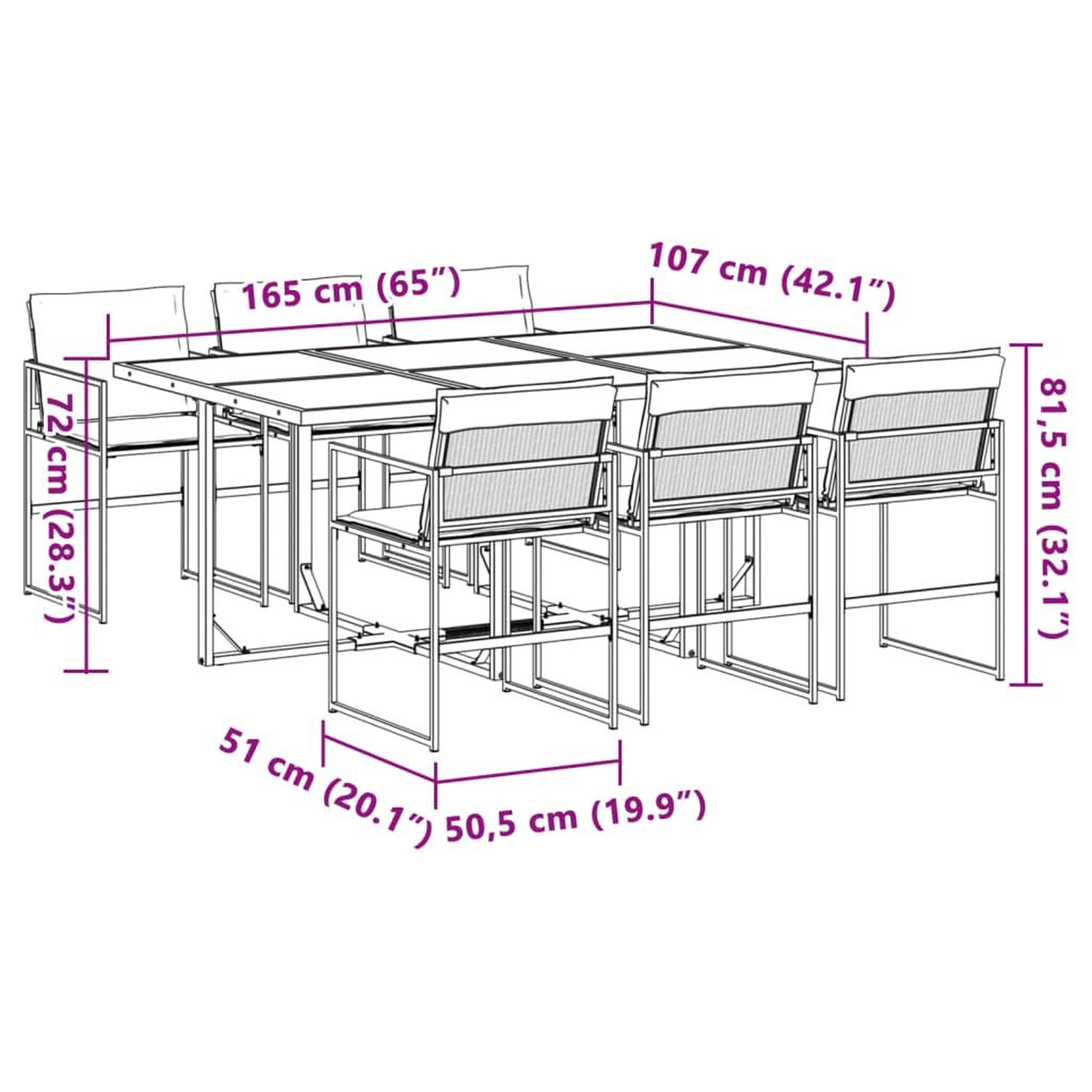 Voir la diapositive 6 : VIDAXL Ensemble a manger de jardin avec coussins 7 pcs blanc textilene