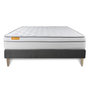 Voir la diapositive 2 : SEPTNUITS Matelas + sommier kit gris Memo Luxe Ressorts ensachés + mémoire de forme MAXI épaisseur