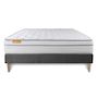 Voir la diapositive 2 : SEPTNUITS Matelas + sommier kit gris Memo Luxe Ressorts ensachés + mémoire de forme MAXI épaisseur
