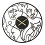 Voir la diapositive 1 : Paris Prix Horloge Murale en Métal  Visages  69cm Noir