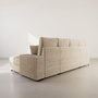Voir la diapositive 6 : BEST MOBILIER Lorie - canapé panoramique d'angle gauche 7 places convertible en velours côtelé grosse côte avec coffre