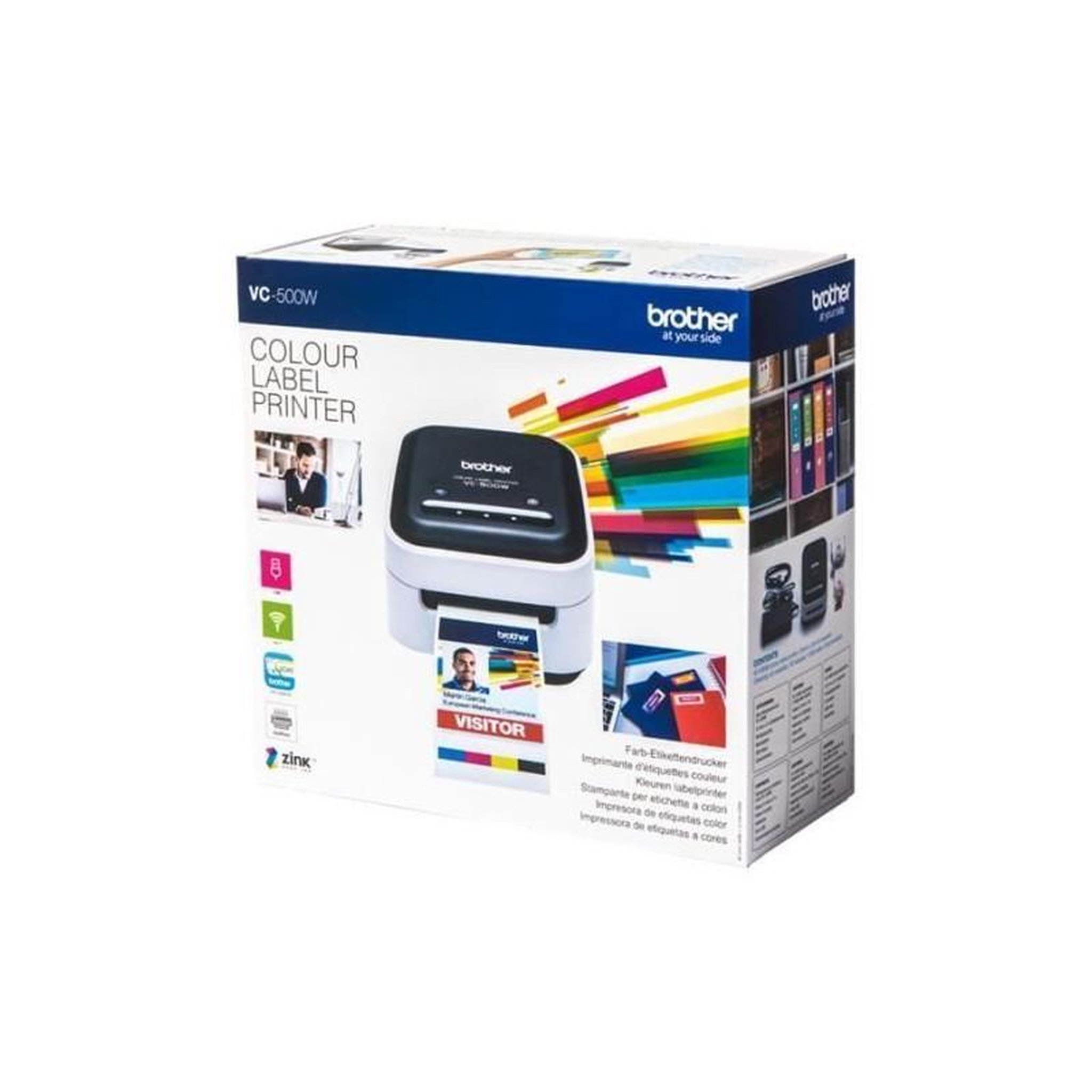 Voir la diapositive 4 : Brother BROTHER Imprimante detiquettes tout-en-couleur VC-500W